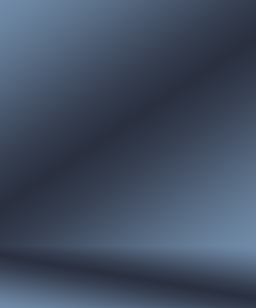 Blauer abstrakter Hintergrund der Steigung. Glattes Dunkelblau mit schwarzer Vignette Studio.