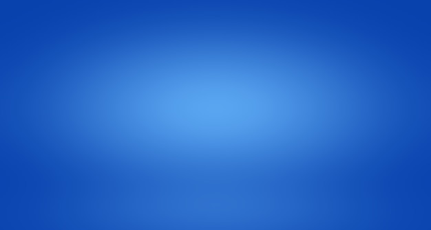 Blauer Hintergrund der abstrakten Luxussteigung. Glattes Dunkelblau mit schwarzer Vignette Studio Banner.