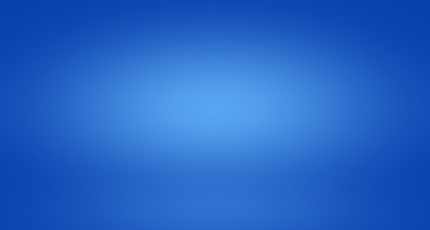 Blauer Hintergrund der abstrakten Luxussteigung. Glattes Dunkelblau mit schwarzer Vignette Studio Banner.