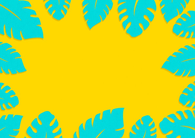 Blaues Monstera-Blatt