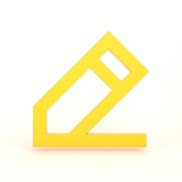 Bleistift-Symbol Vorderseite mit weißem Hintergrund