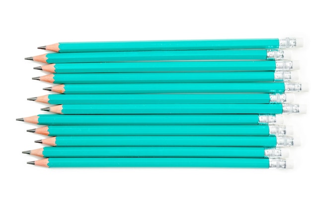 Bleistifte auf weißem Hintergrund