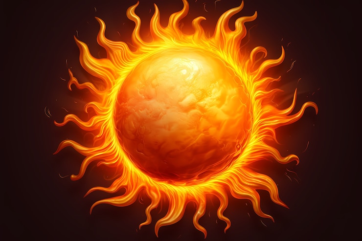 Kostenlose Foto blick auf 3d-brennendes feuer