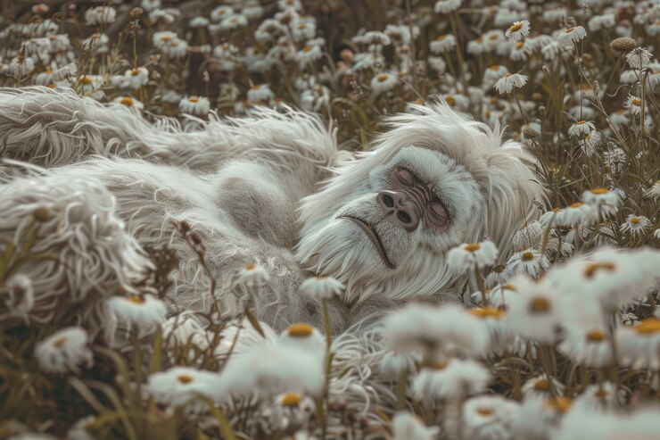Kostenlose Foto blick auf bigfoot-kreatur in der natur im freien