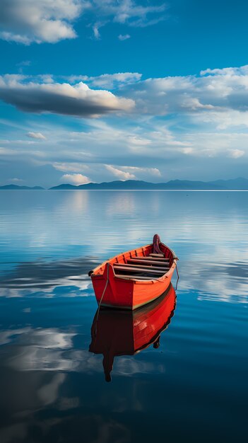 Blick auf das Boot auf dem Wasser