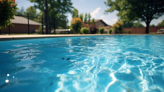 Kostenloses Foto blick auf das wasser im pool eines resorts