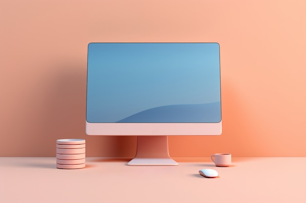 Blick auf den modernen Computerbildschirm