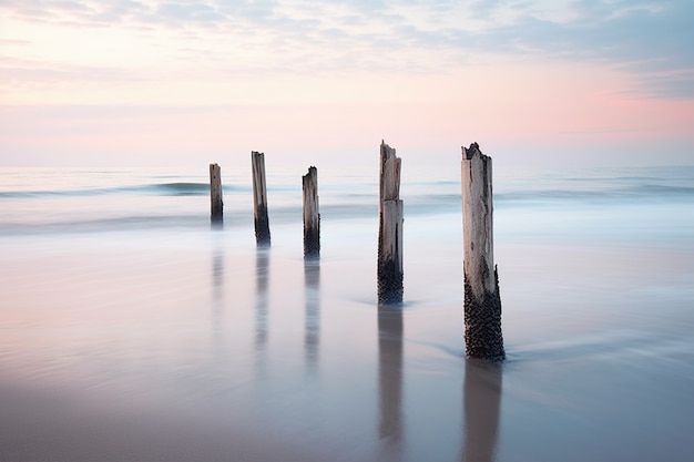 Kostenloses Foto blick auf den strand mit meerwasser