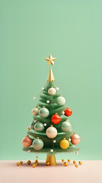 Kostenloses Foto blick auf den wunderschön geschmückten weihnachtsbaum