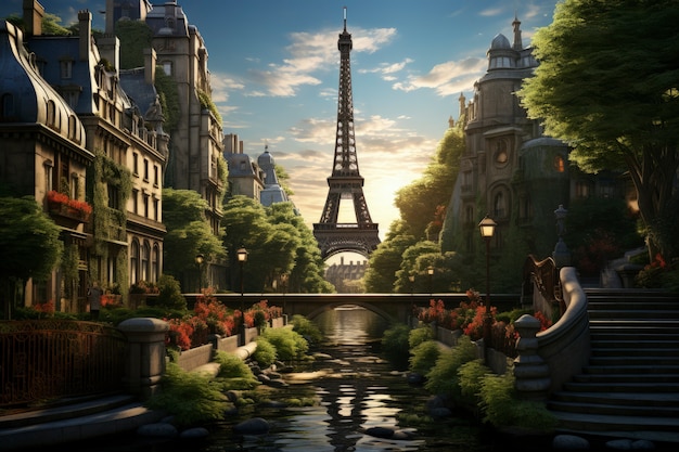Kostenloses Foto blick auf die stadt paris
