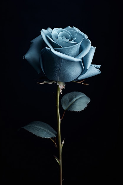 Blick auf dunkel blühende Rose