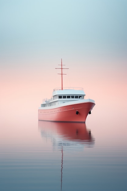 Kostenloses Foto blick auf ein großes schiff auf dem wasser