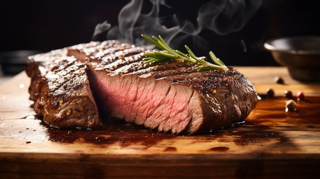 Kostenloses Foto blick auf ein köstliches steak-gericht