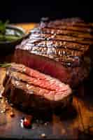 Kostenloses Foto blick auf ein köstliches steak-gericht
