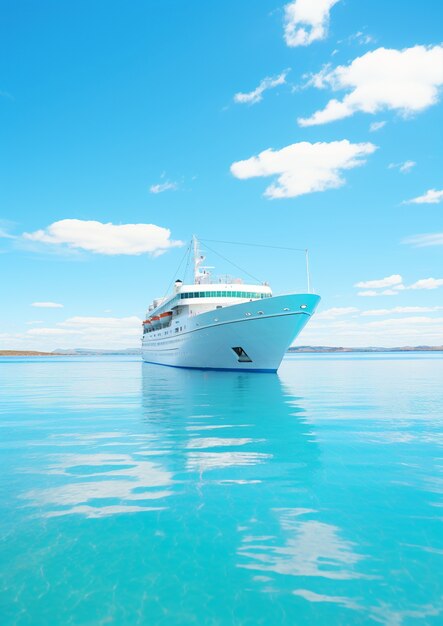 Blick auf ein luxuriöses Kreuzfahrtschiff