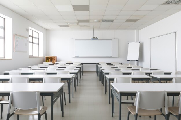 Blick auf ein modernes Klassenzimmer in der Schule