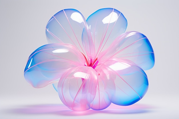 Blick auf eine wunderschöne, durchscheinende 3D-Blume