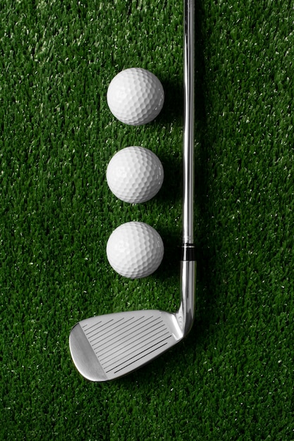 Blick auf Golfsportausrüstung