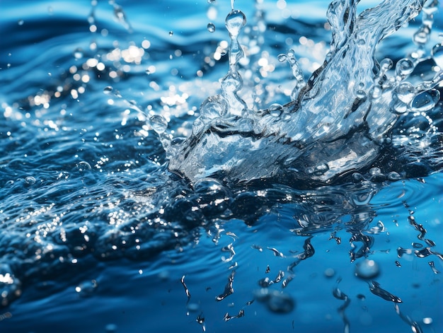 Kostenloses Foto blick auf klares wasser mit spritzeffekt