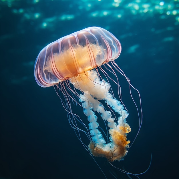 Kostenloses Foto blick auf majestätische quallen im meer