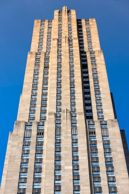 Blick auf New York Downtown USA Rockefeller Center Fassade im Empire-Stil