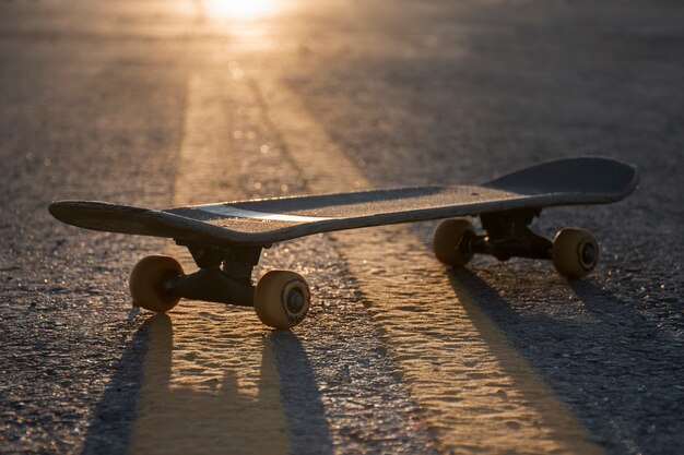 Blick auf Skateboard mit Rädern im Freien