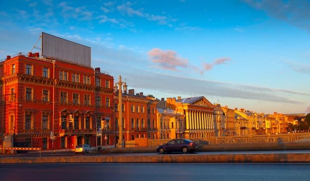 Blick auf St. Petersburg am Morgen