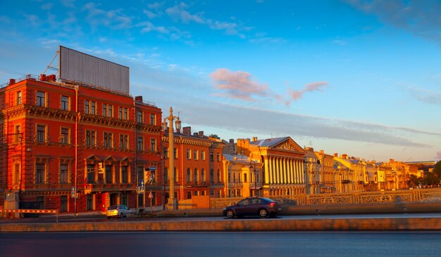 Blick auf St. Petersburg am Morgen
