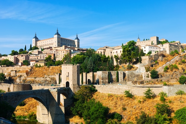 Blick auf Toledo mit Puente de Alcantara