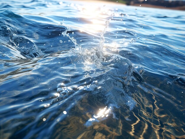 Blick auf welliges Meer- oder Meerwasser