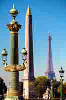 Kostenloses Foto blick über den place de la concorde im zentrum von paris