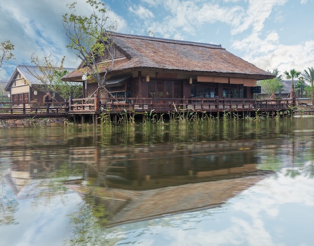 Blick von der Wasserstadt Gubei