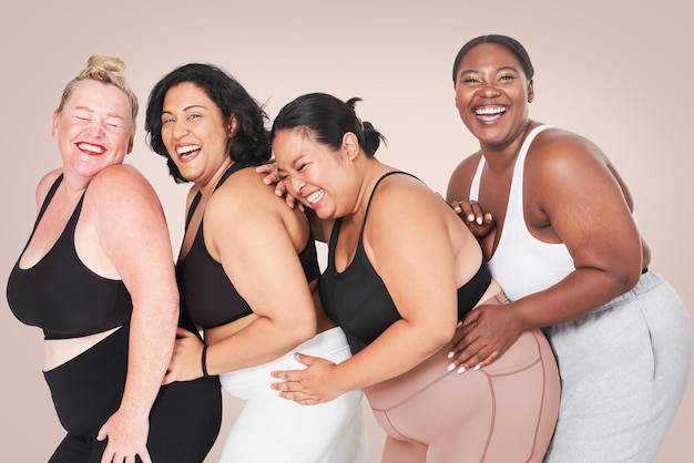 Body Positivity diverse kurvige Damen Sportswear