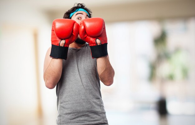 Boxer mit Globen