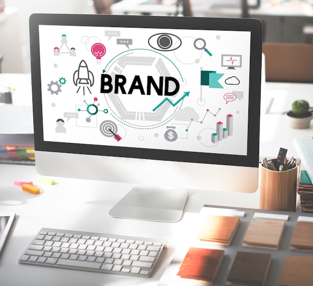 Brand branding werbung kommerzielles marketingkonzept