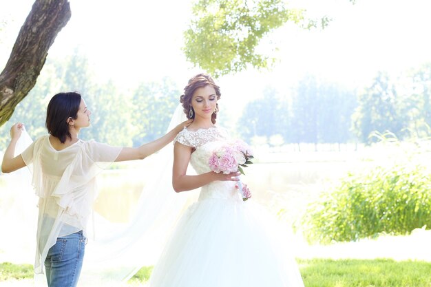 Braut am Hochzeitstag