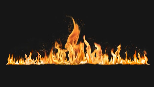 Brennende Flamme Desktop-Hintergrund, realistisches Feuerbild