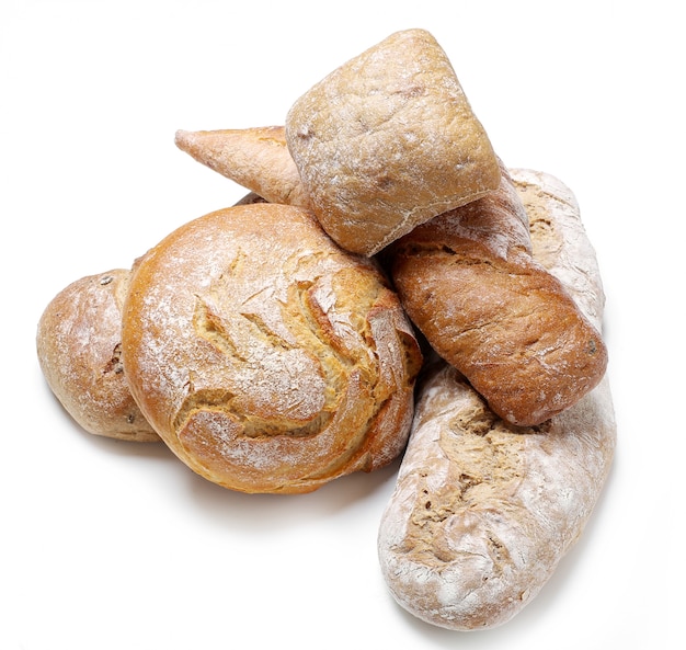 Brot auf Weiß