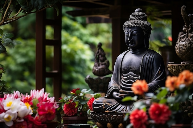 Buddha-Statue für Spiritualität und Zen