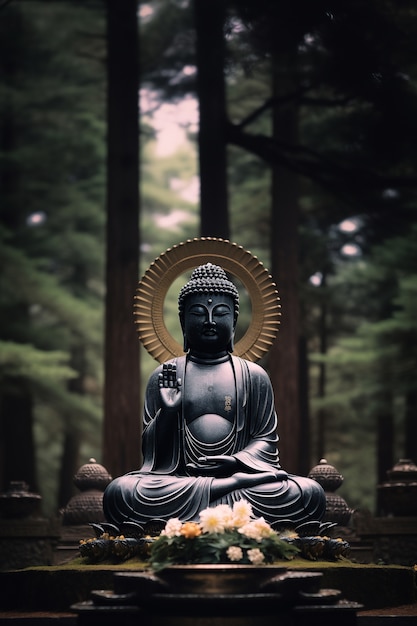 Kostenloses Foto buddha-statue für spiritualität und zen