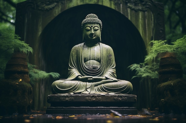 Kostenloses Foto buddha-statue für vermittlung und entspannung