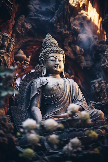 Buddha-Statue für Vermittlung und Entspannung