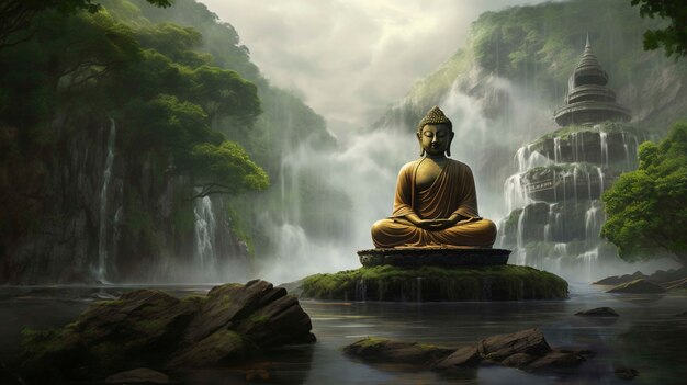 Buddha-Statue in der Natur