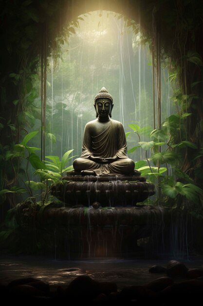 Buddha-Statue in der Natur