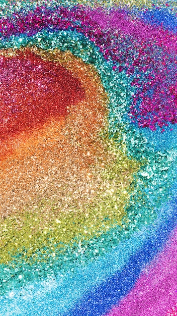 Kostenloses Foto bunte regenbogen-glitter-hintergrundtextur