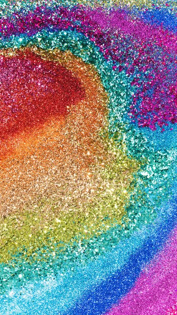 Bunte Regenbogen-Glitter-Hintergrundtextur