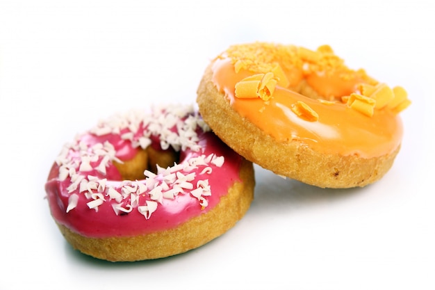 Bunte und leckere Donuts