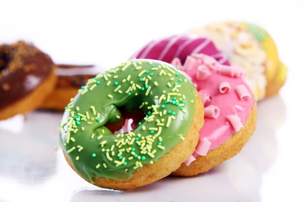 Bunte und leckere Donuts