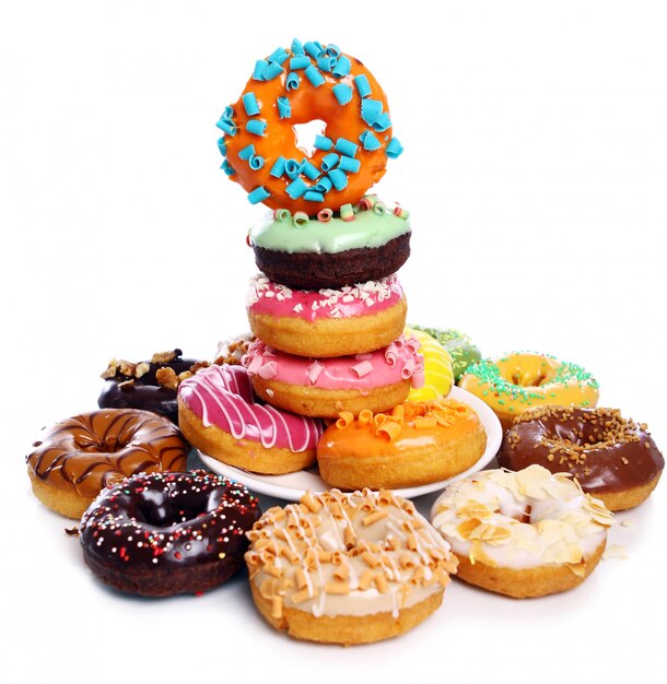 Bunte und leckere Donuts