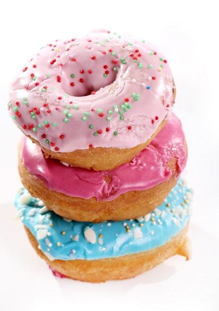 Bunte und leckere Donuts